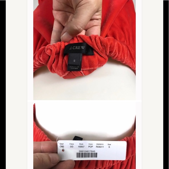 J. Crew Velvet Ruffle Skirt In Bright Coral Orange NWT - Picture 3 of 6